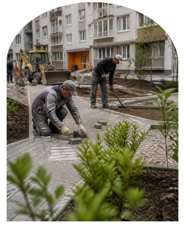 Благоустройство двора многоквартирного дома в Братске